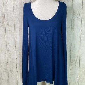 FREE PEOPLE- NWT; Size Medium; Royal blue long sleeved tunic; oversized